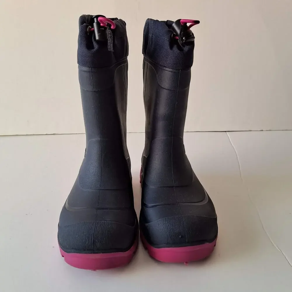 Kamik Snobuster1 Insulated Waterproof Snow Boots Navy Magenta Kids Girls Size 1